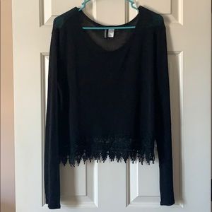 H&M Black Sheer Light Sweater